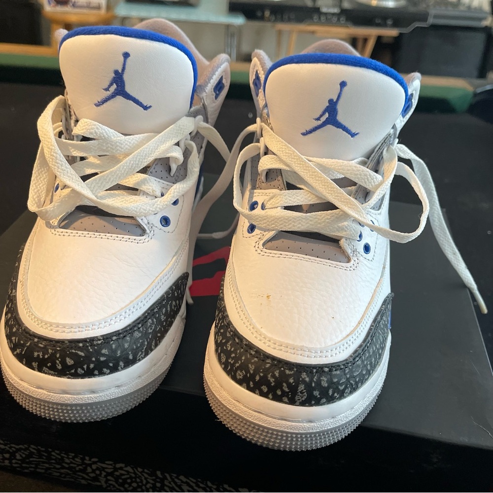 Jordan Kids White and Black Sneakers